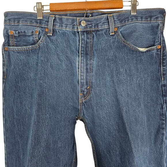 Levis 505 Blue Jeans 40X30 Men's Straight Leg Denim 2021 - Picture 5 of 7